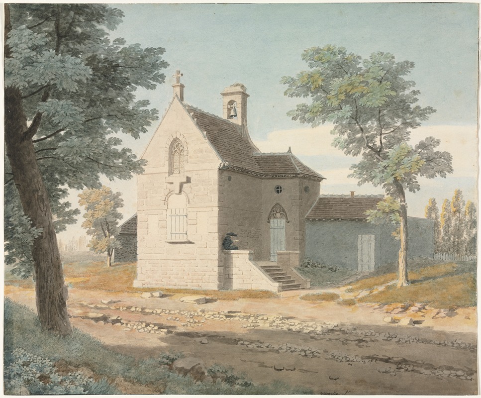 Jean Lubin Vauzelle - Church by a Road