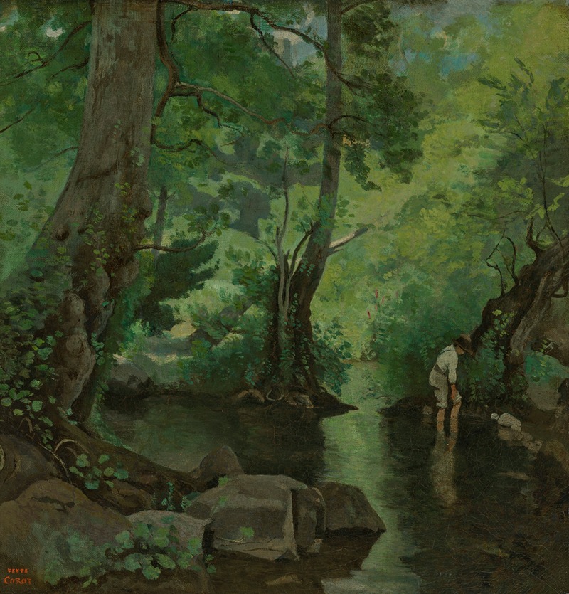 Jean-Baptiste-Camille Corot - Nemi. Le Pêcheur d’écrevisses