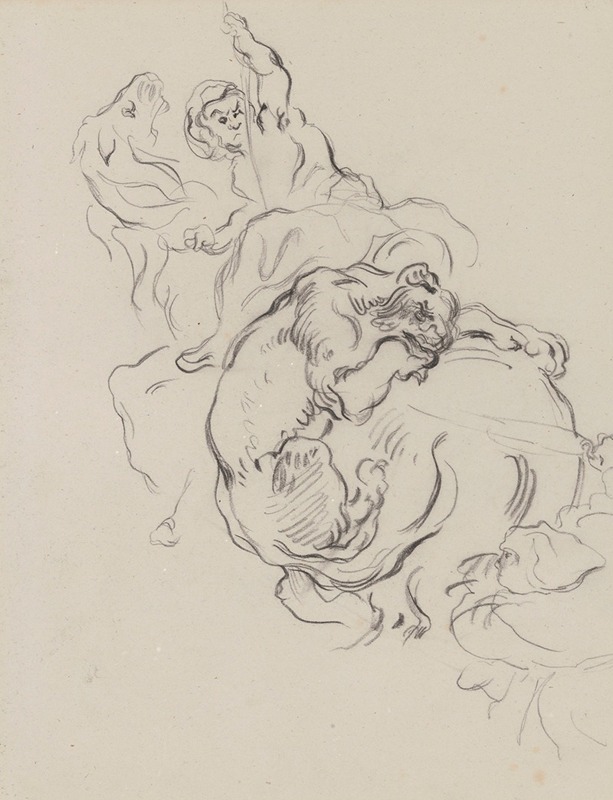 James Ensor - Study of the Lion Hunt
