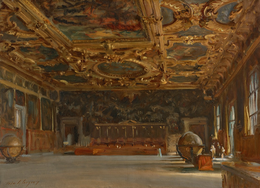 John Singer Sargent - Hall of the Grand Council, Doge’s Palace, Venice