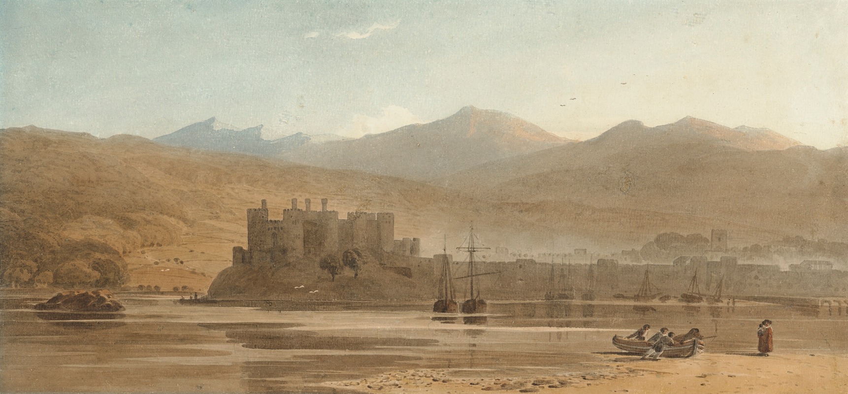 John Varley - View of Conwy Castle, North Wales