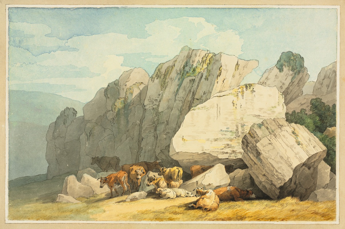 John White Abbott - Leigh Tor Rocks at Poundsgate, near New Bridge on the Dart, Devon