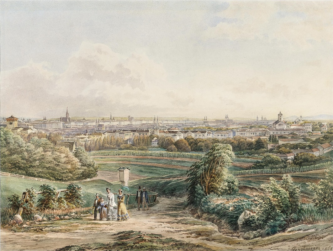 Josef Gerstmeyer - A view of Vienna seen from Döbling