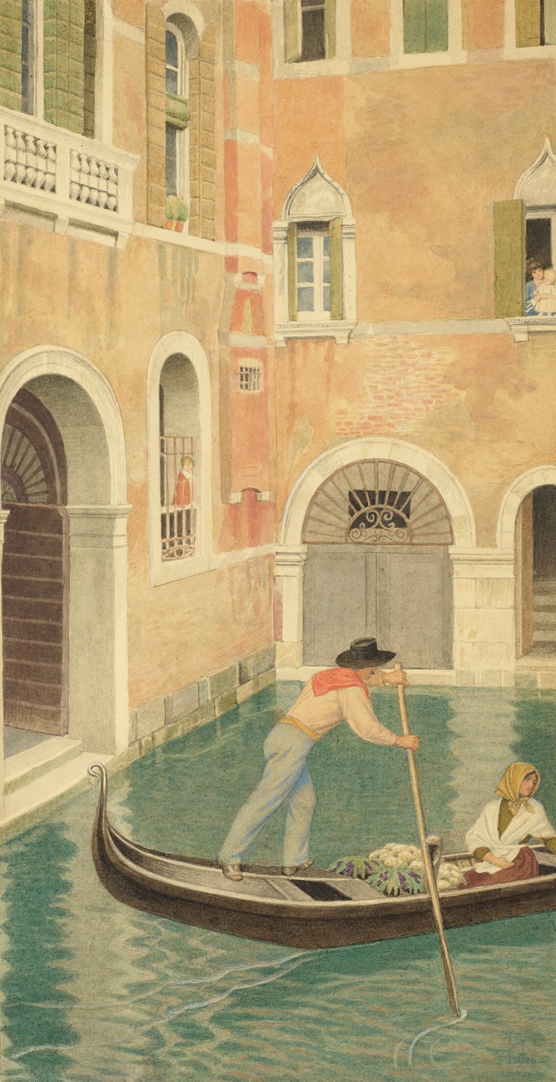 Joseph Edward Southall - Rio Della Guerra, Venice