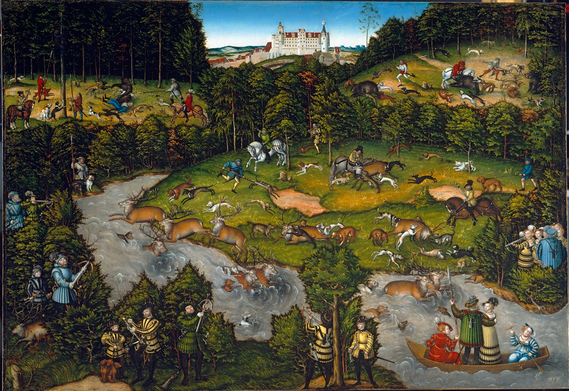 Lucas Cranach - Hunting near Hartenfels Castle