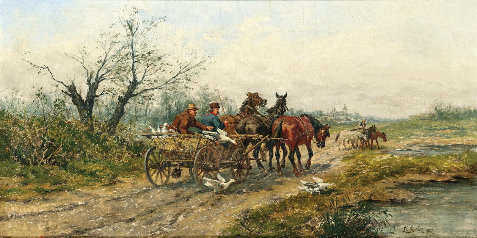 Ludwig Gedlek - On the Way to the Market