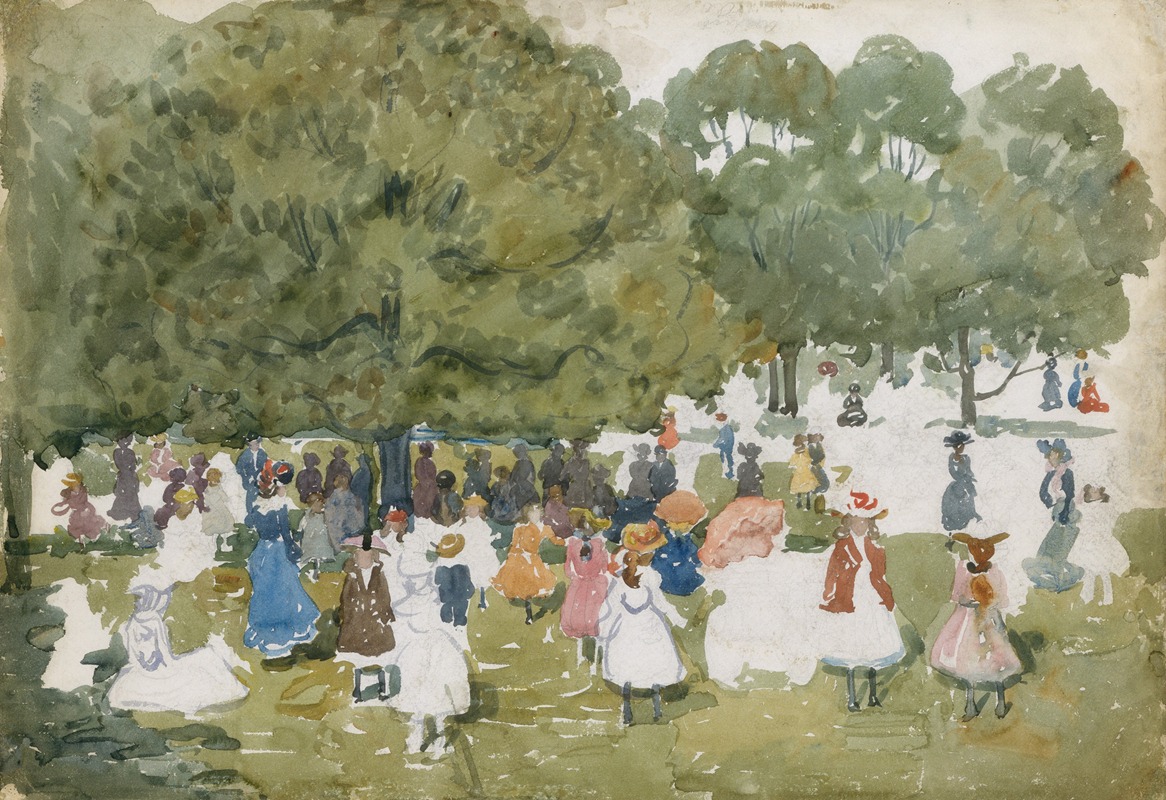 Maurice Prendergast - Pedestrians in a Park