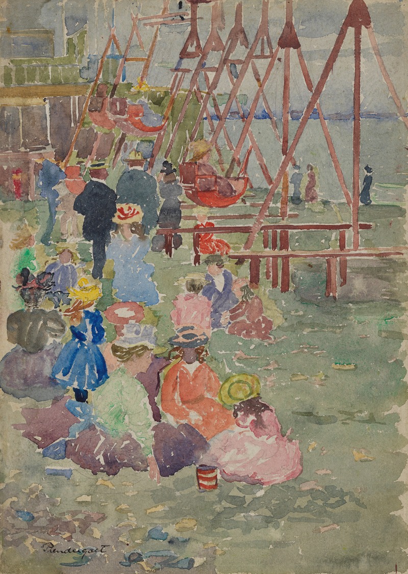 Maurice Prendergast - Swings, Revere Beach