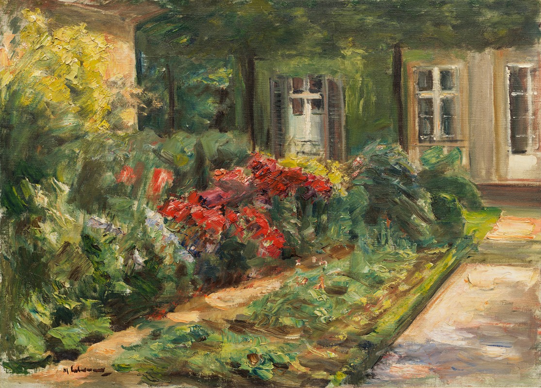 Max Liebermann - Wannseegarten – Haus mit roten Stauden