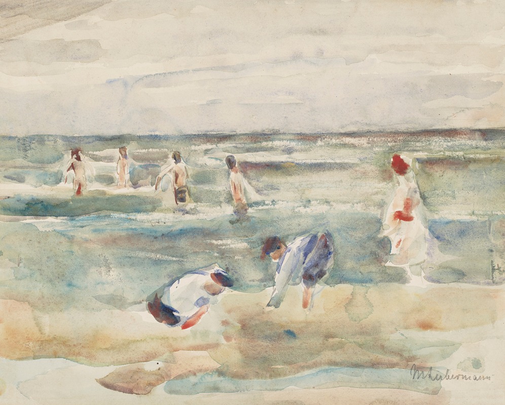 Max Liebermann - Spielende Kinder am Strand