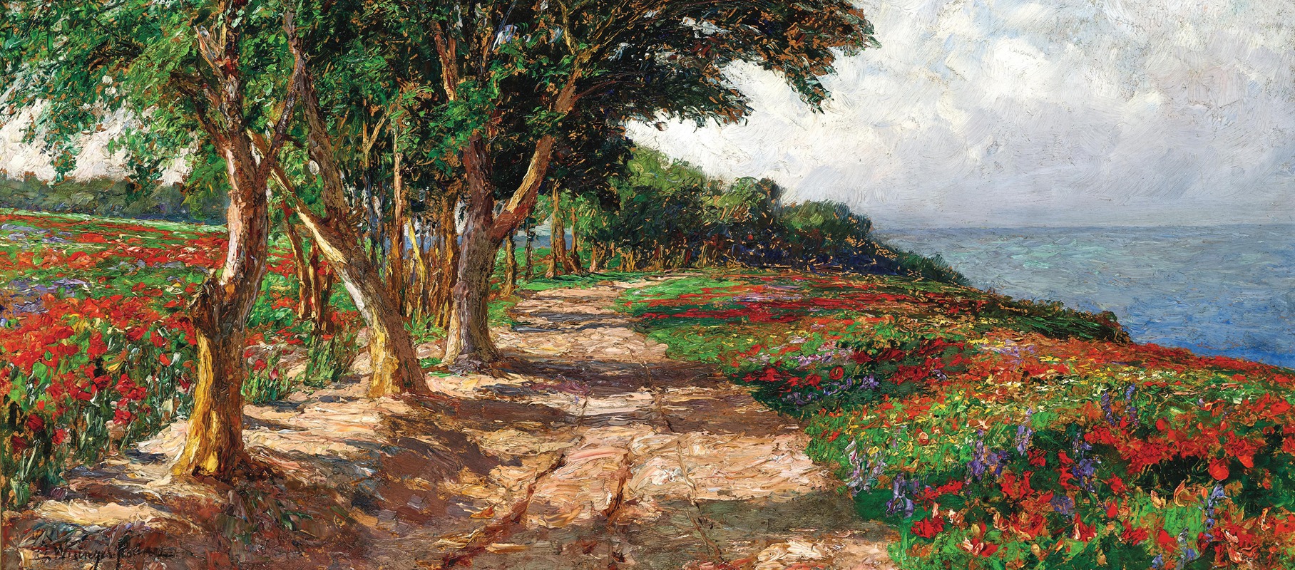 Olga Wisinger-Florian - An Elm-Lined Promenade in Euxinograd