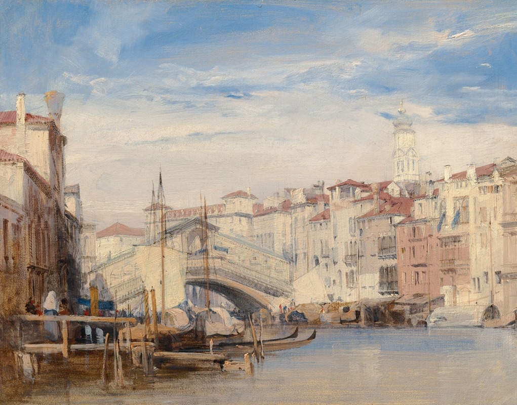 Richard Parkes Bonington - The Rialto, Venice