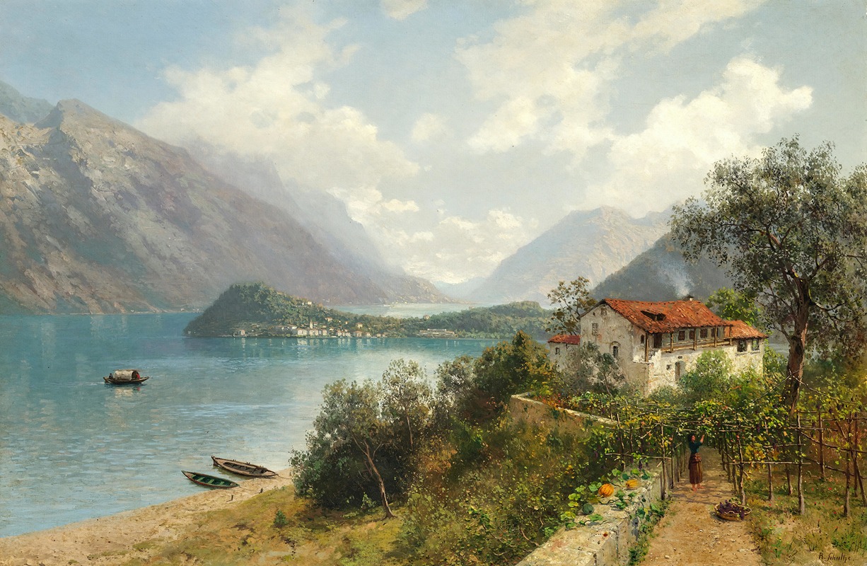 Robert Schultze - A View of Lake Como