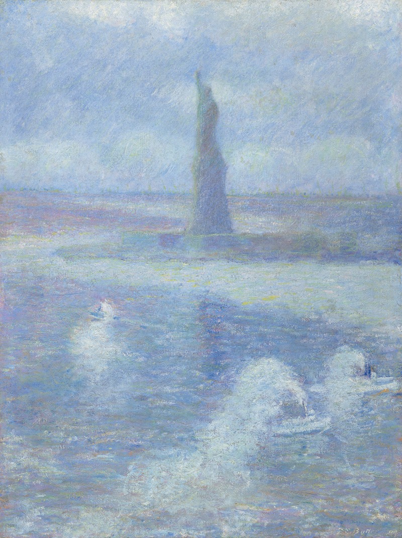 Theodore Earl Butler - Statue of Liberty, N.Y. in Mist