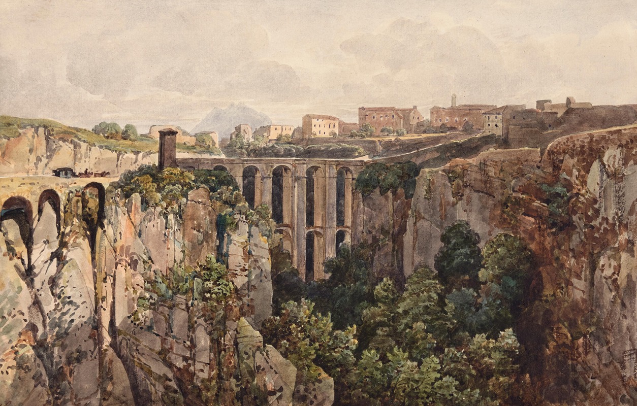 Thomas Ender - Ponte Clementino in Civita Castellana in Latium