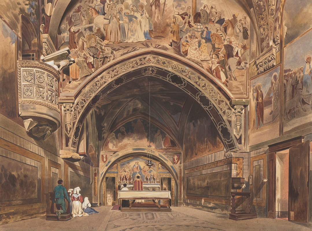 Thomas Hartley Cromek - Interior of St. Benedict’s Church, Subiaco, near Rome