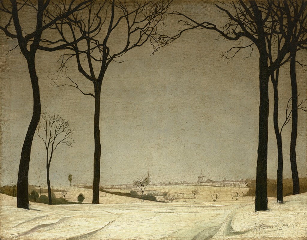 Valerius De Saedeleer - Un paysage neigeux, Tiegem