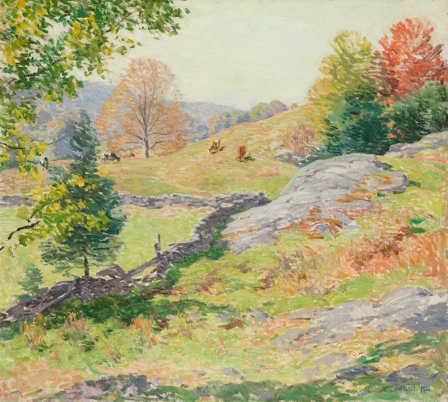 Willard Metcalf - Hillside Pastures—September