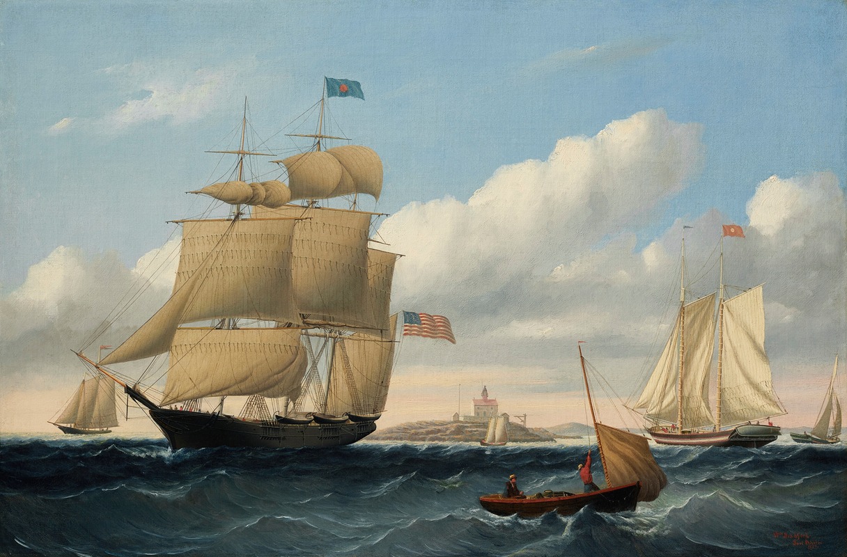 William Bradford - The Whaleship Emma C. Jones off Round Hills, New Bedford