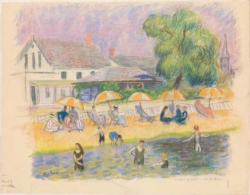 William James Glackens - Beach Scene