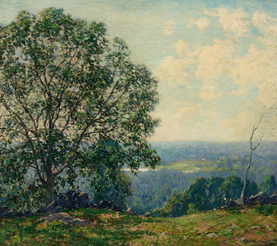 Wilson Henry Irvine - Trees on a Hillside Overlooking a Valley