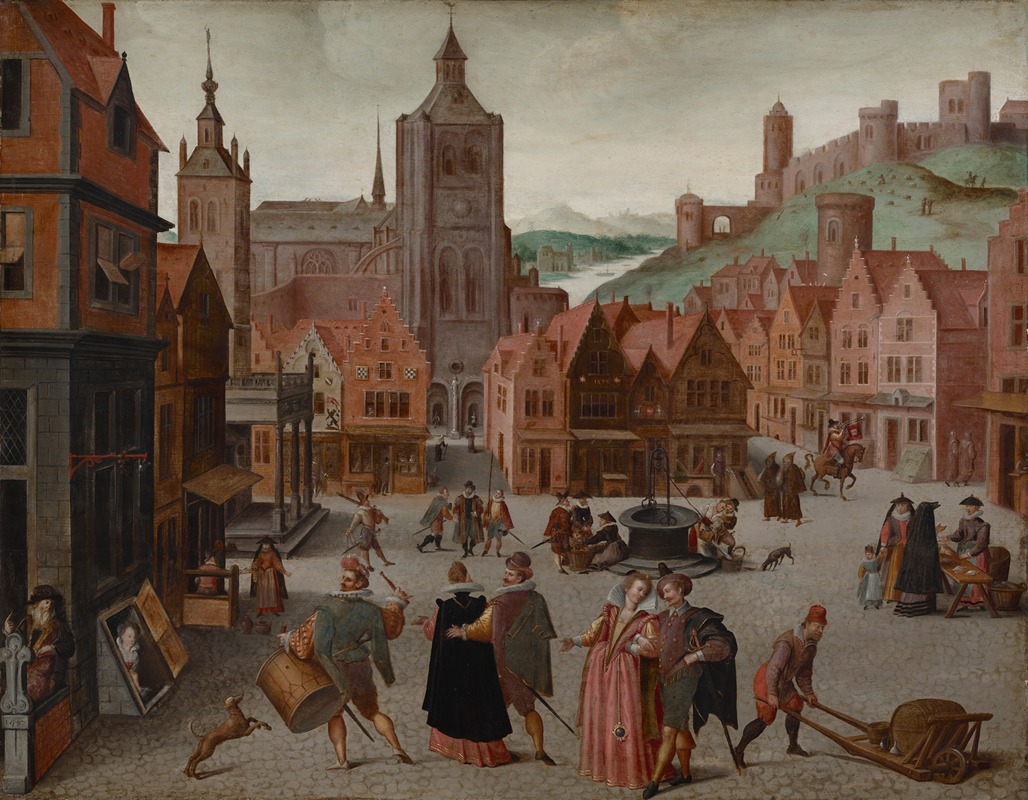 Abel Grimmer - The Marketplace in Bergen op Zoom