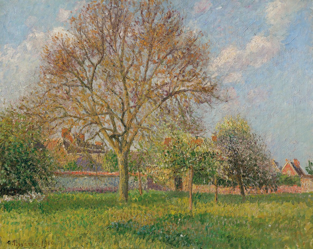 Camille Pissarro - Le grand noyer à Éragny, après-midi