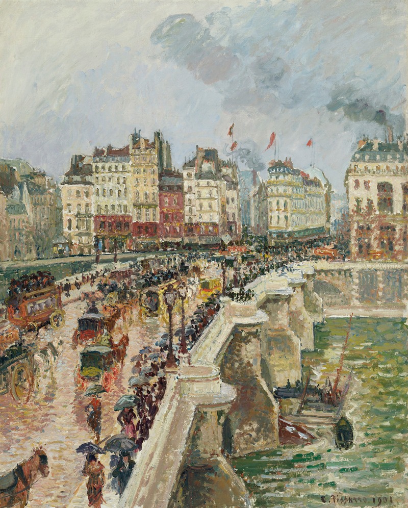 Camille Pissarro - Le Pont-Neuf, après-midi de pluie