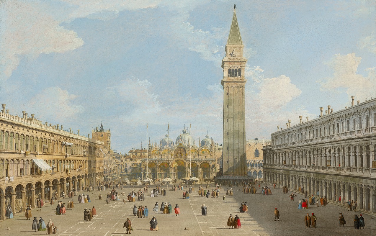 Canaletto - The Piazza San Marco, Venice, looking east towards the basilica