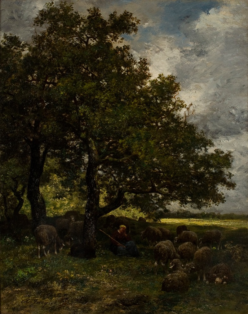 Charles Emile Jacque - Rural Landscape