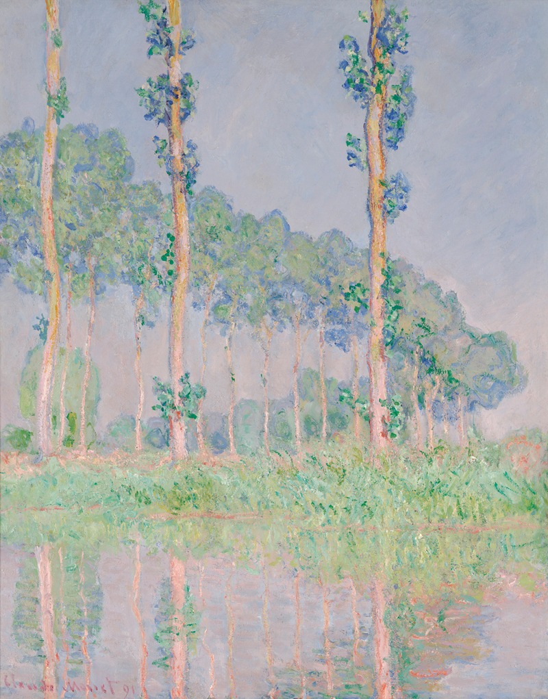 Claude Monet - Poplars, Pink Effect