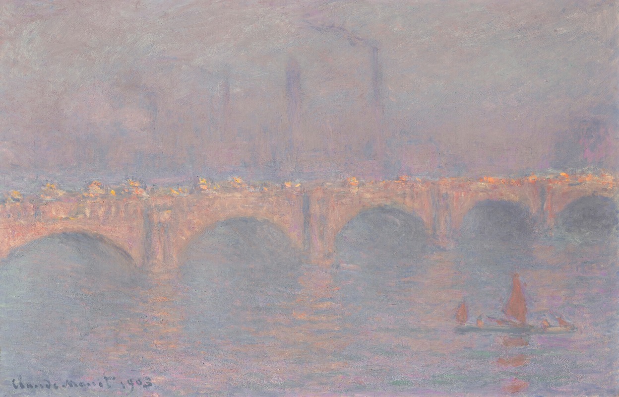 Claude Monet - Waterloo Bridge, soleil voilé