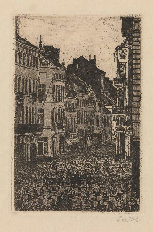 James Ensor - The Music in the rue de Flandre, Ostend