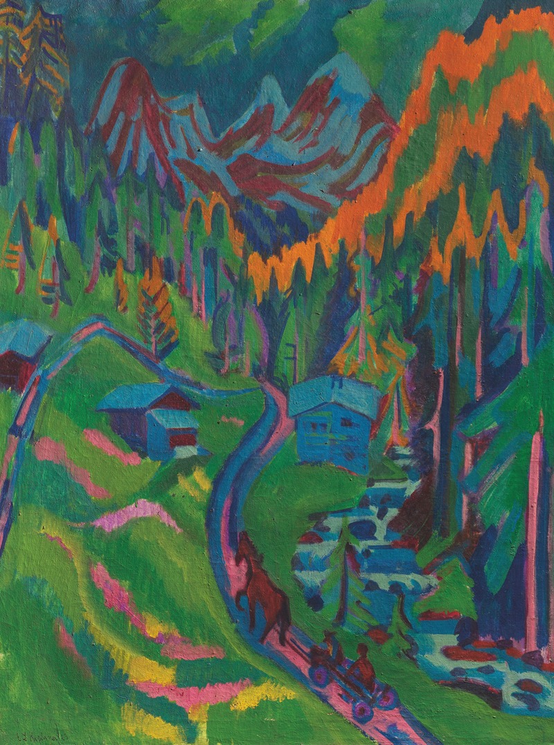 Ernst Ludwig Kirchner - Sertigweg im Sommer