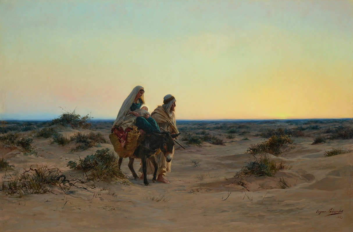 Eugene Alexis Girardet - The flight into Egypt