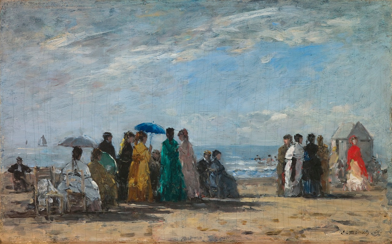 Eugène Boudin - The Beach at Trouville