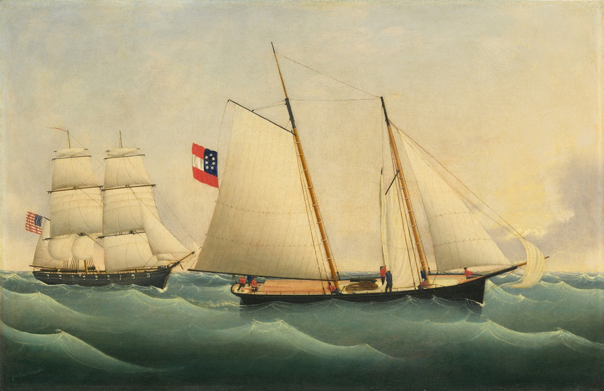 Fritz Müller - Capture of the ‘Savannah’ by the ‘U.S.S. Perry’