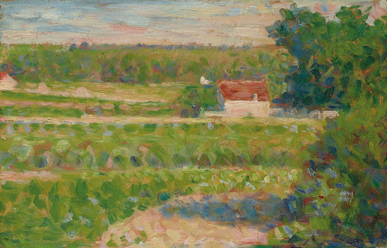 Georges Seurat - La Maison au toit rouge