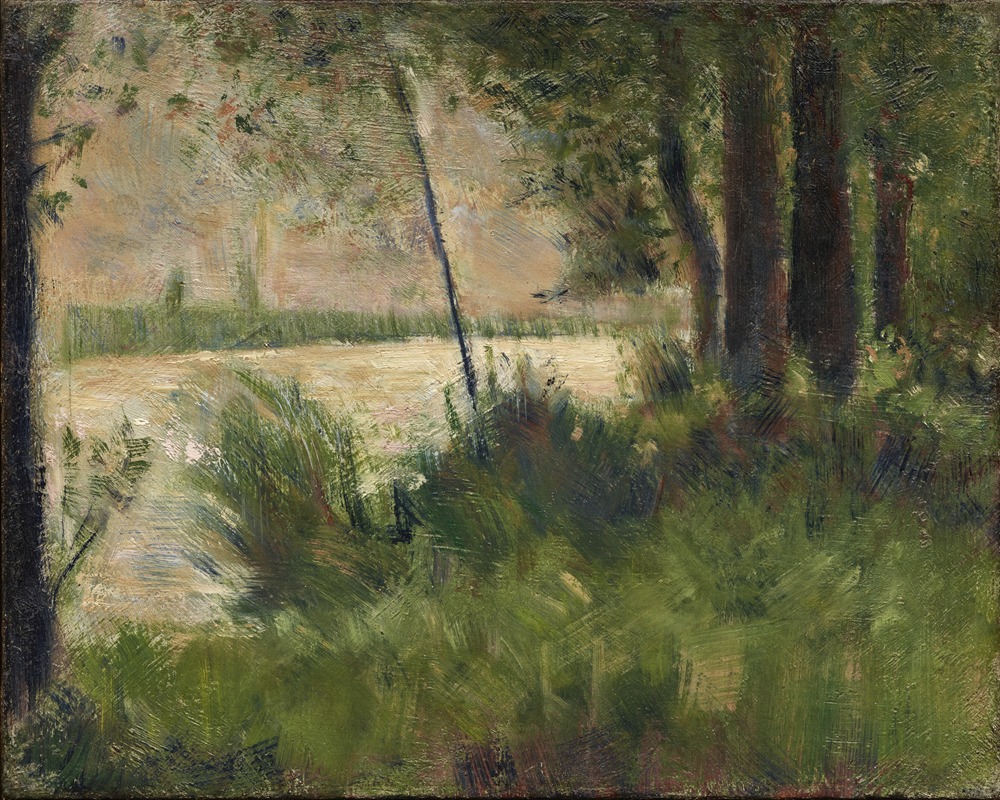 Georges Seurat - Grassy Riverbank 