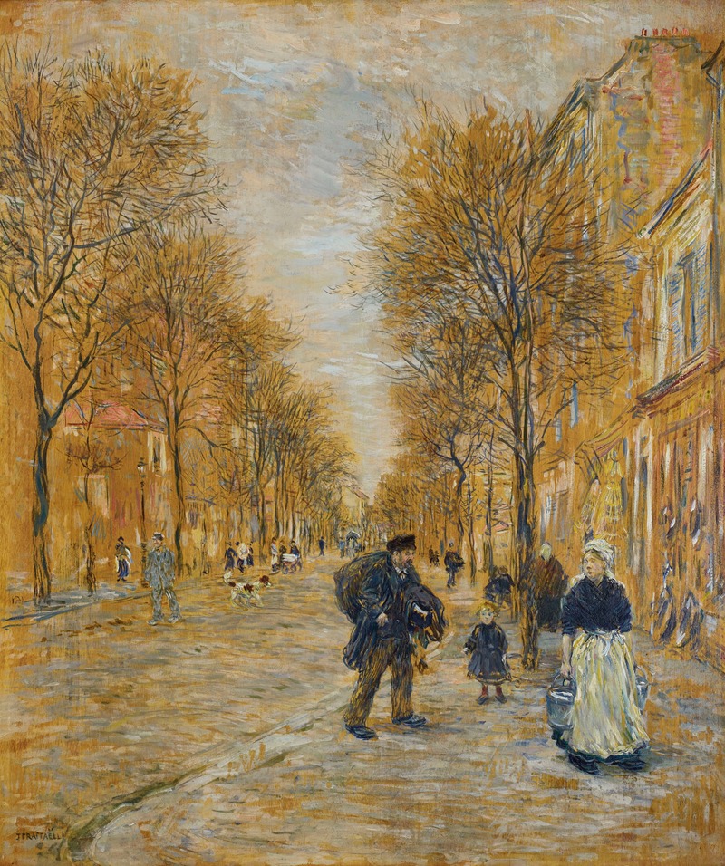 Jean François Raffaëlli - Une Rue à Asnières