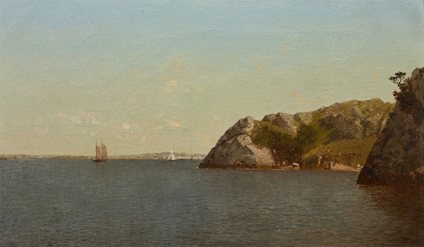 John Frederick Kensett - Newport, Rhode Island (Beacon Rock) 