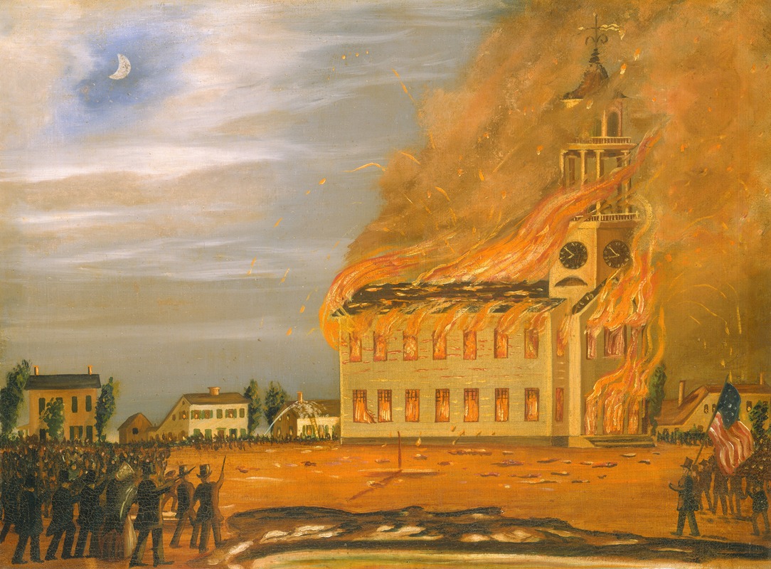 John Hilling - Burning of Old South Church, Bath, Maine