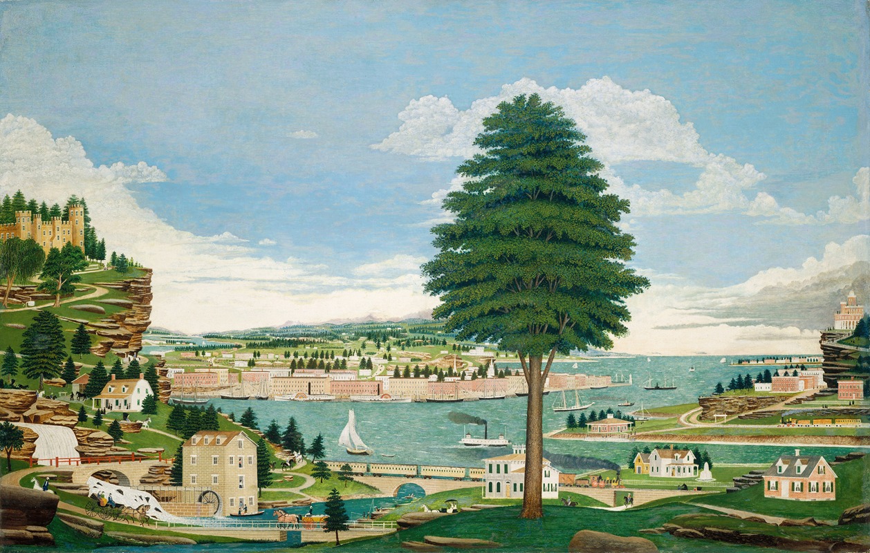 Jurgan Frederick Huge - Composite Harbor Scene with Castle