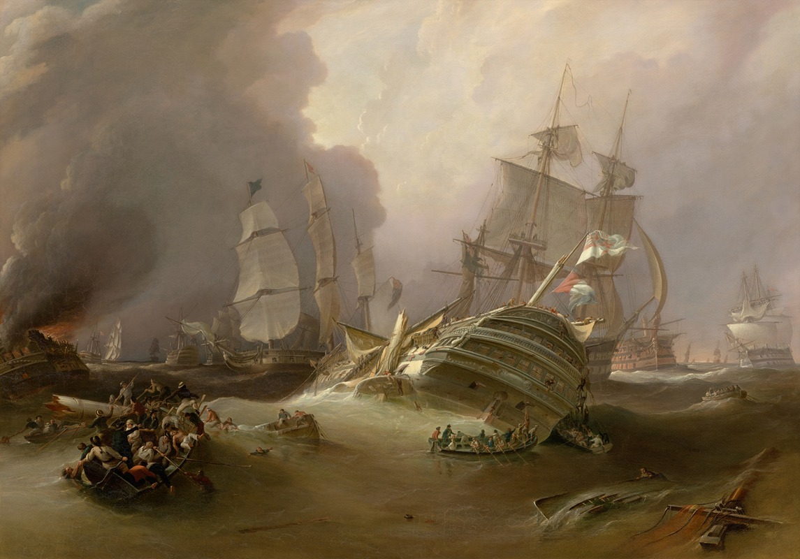 Richard Brydges Beechey - The Day after the Battle of Trafalgar, Securing the Prize