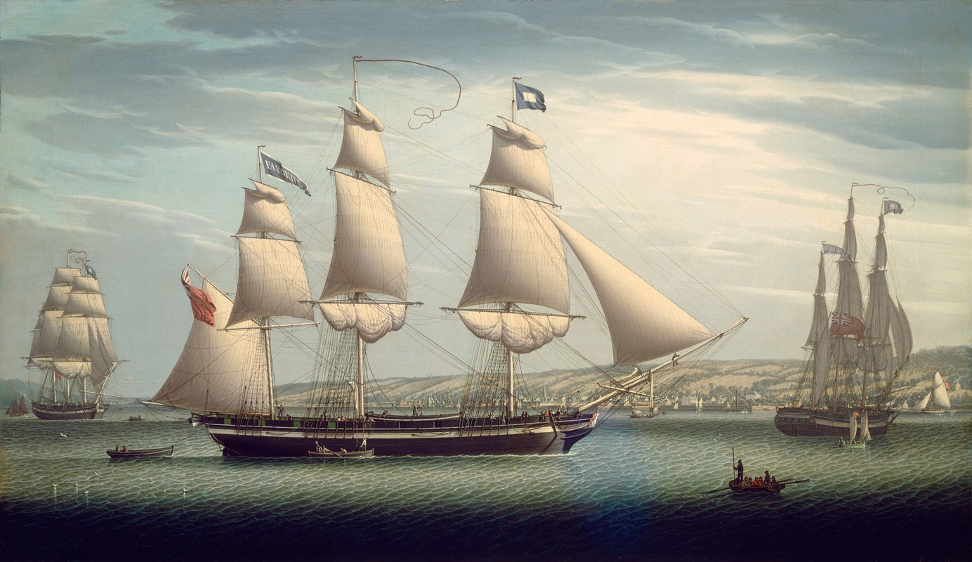 Robert Salmon - The Ship ‘Favorite’ Maneuvering Off Greenock