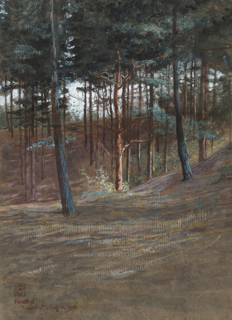 Walter Crane - A Bit in Hardelot Forest