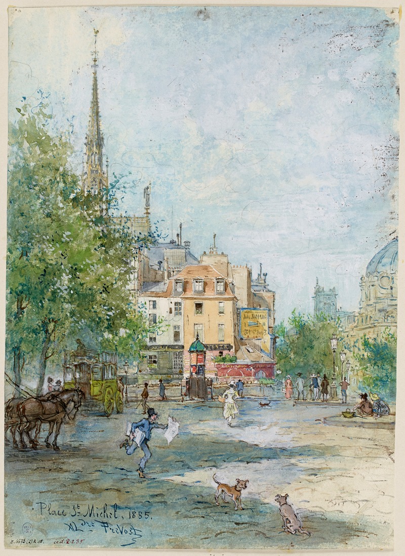 Alexandre Prévost - La place Saint Michel