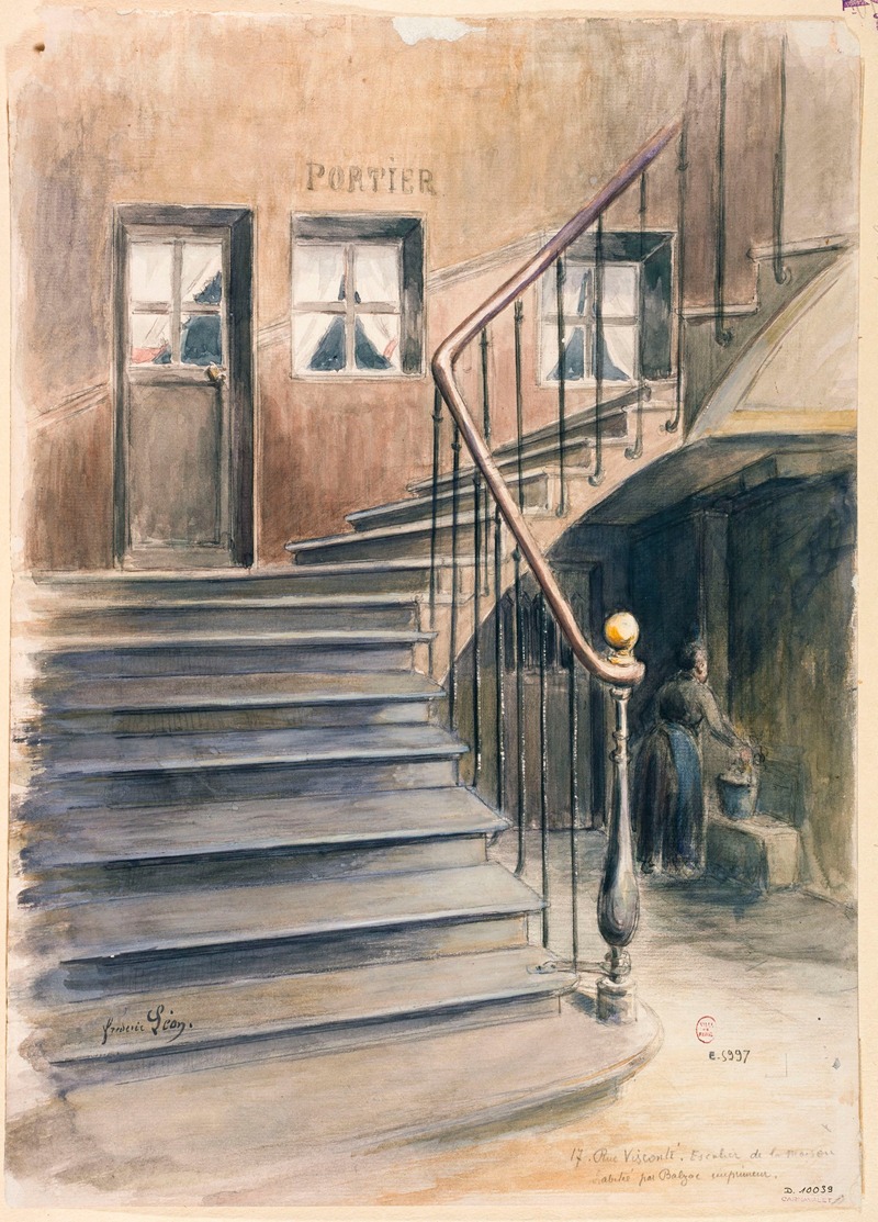 Frédéric Léon - Escalier de la maison habitée par Honoré de Balzac