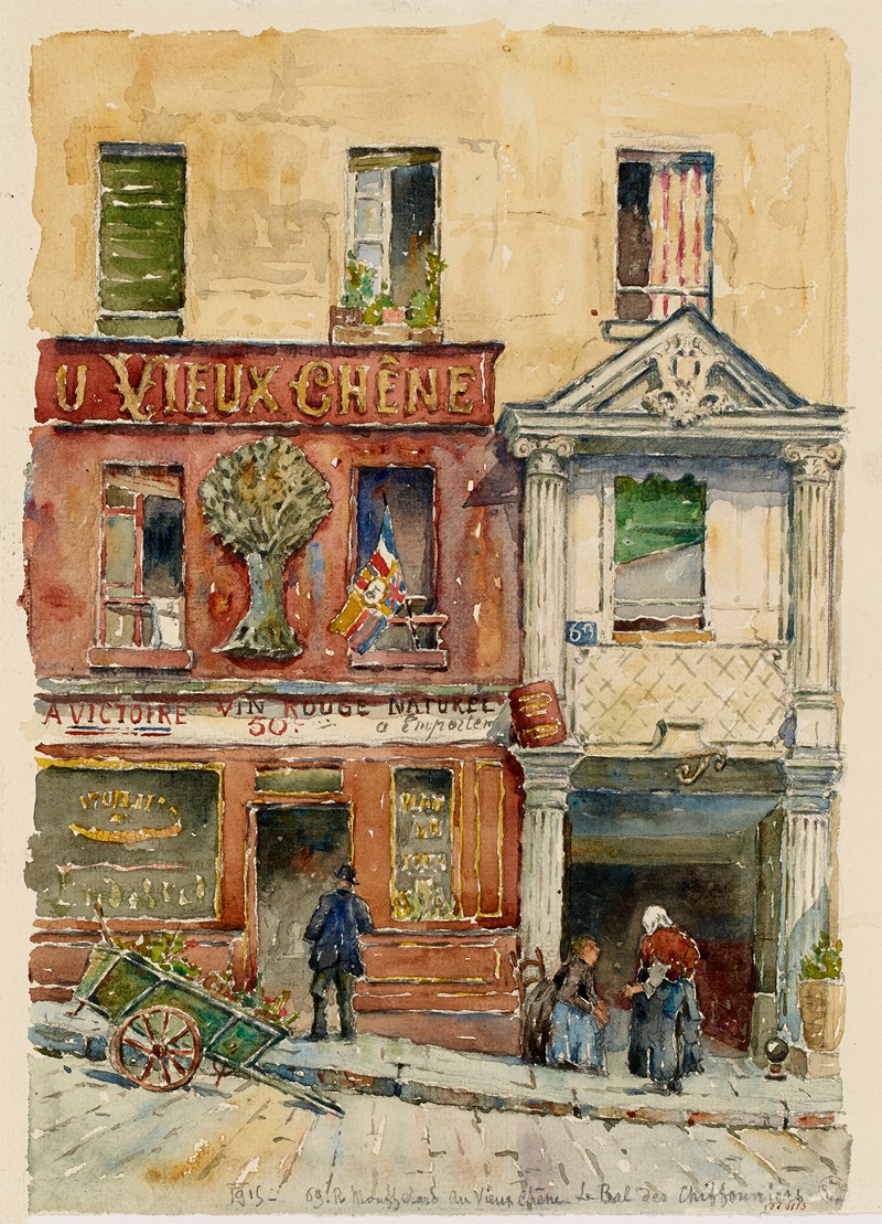 Georges-Henri Manesse - 69, rue Mouffetard Boutique de vins à l’enseigne du Vieux chêne