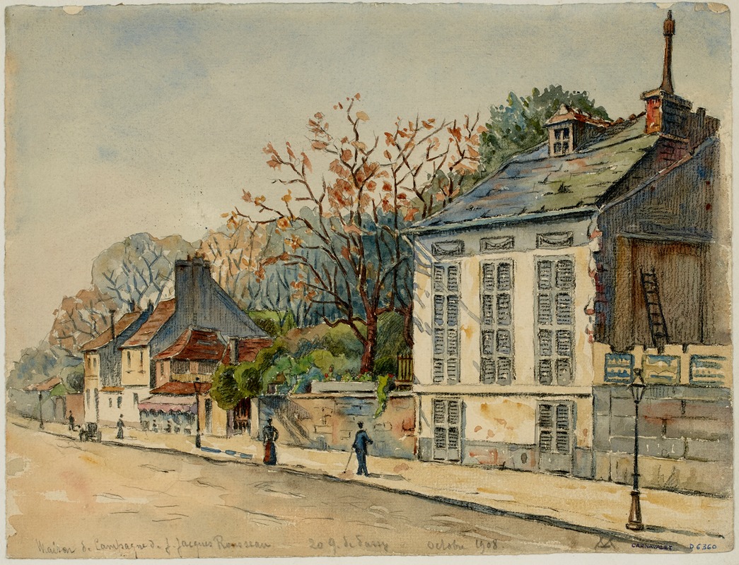 Georges-Henri Manesse - Maison de campagne de Jean-Jacques Rousseau, 20 quai de Passy